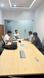 upGrad Madurai office - student and parents with the counselling team after their study abroad session